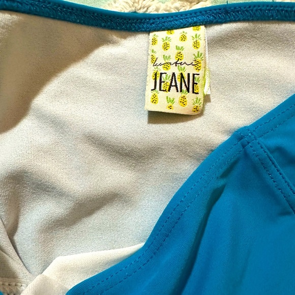 KORTNI JEANE Aqua/Teal High waist swim bottoms sz S - Picture 4 of 6